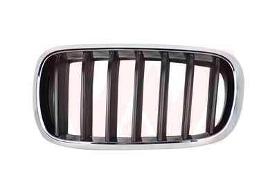 Grille de calandre gauche, chromée, noire