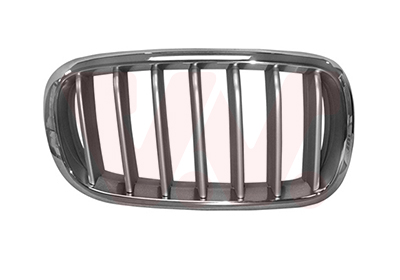 Grille de calandre droite, chromée/titanium