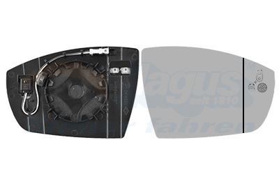 Glace de rétroviseur droite, avec emplacement park assist