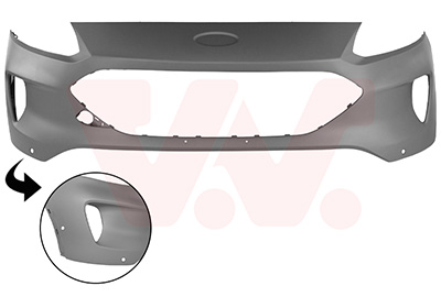 Pare-chocs avant, avec emplacement park assist, avec option lave-phares