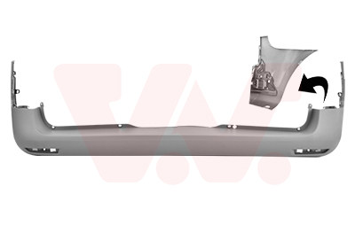 Pare-chocs arrière, gris anthracite, sans emplacement radars, avec emplacements détecteur d'angle mort, modèle chassis long