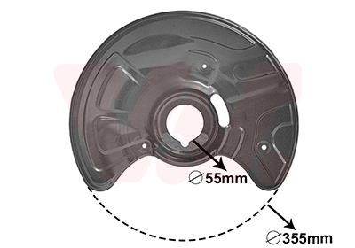 Protection disque de frein avant gauche, sauf modèle 55/63 amg