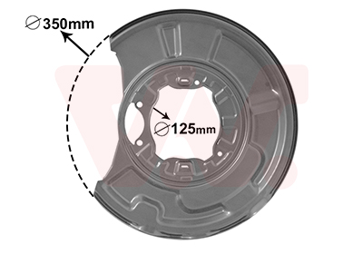 Protection disque de frein arrière gauche, sauf modèle 63 amg