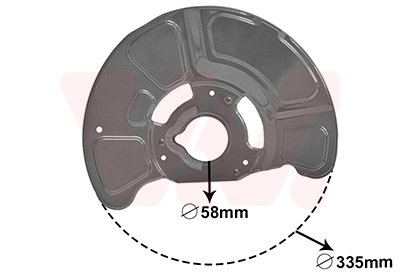 Protection disque de frein avant gauche, sauf modèle 4-Matic/Amg