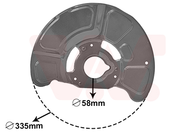 Protection disque de frein avant droit, sauf modèle 4-Matic/Amg