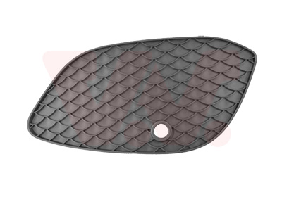Grille de pare-chocs avant droite, noire, avec emplacements radars, modèle jusque 02/2019