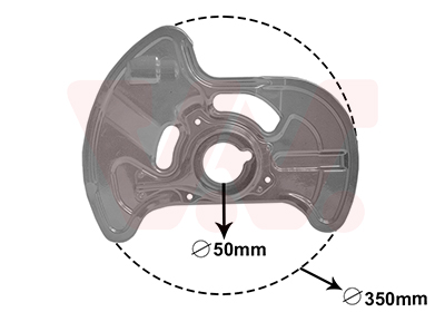 Protection disque de frein avant gauche, sauf 63 Amg/4-Matic