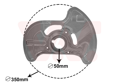 Protection disque de frein avant droit, sauf 63 Amg/4-Matic