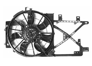 Cadre avec hélice et moteur ventilateur, derrière le radiateur, modèle 2.0dti/2.2dti