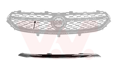 Enjoliveur grille de pare-chocs avant droit, chromé