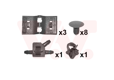 Kit agrafes de capot moteur