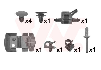 Kit agrafes de capot moteur