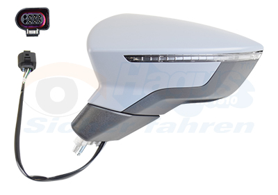 Rétroviseur gauche, électrique, chauffant, à peindre, 6pin