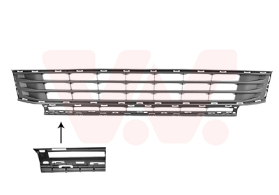 Grille de pare-chocs avant inférieure highline  trous pour moulure ouvert sur les c t s