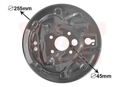 Protection disque de frein arrière gauche, pour modèle avec frein à tambour
