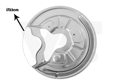Protection disque de frein arrière gauche, pour disque 253x10 mm