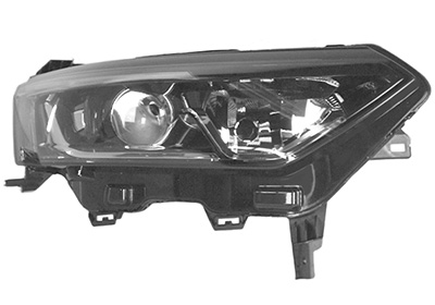 Phare avant droit, lampes h7+h7