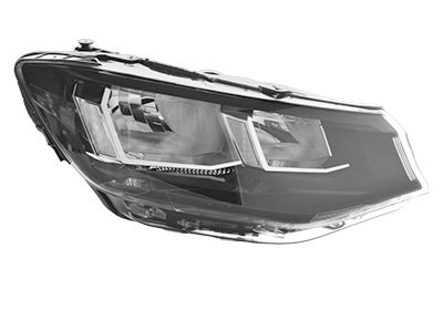 Phare avant droit, lampes h7+h15