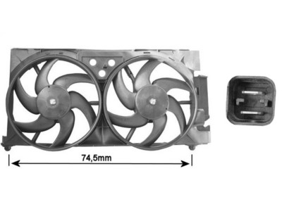Cadre avec double ventilateur, modèle diesel, type gate