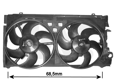 Cadre avec double ventilateur, modèle 1.4/1.6