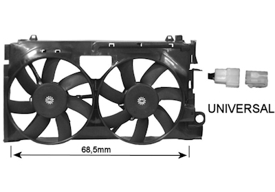 Cadre avec double ventilateur, modèle 1.4/1.6 type Ecia