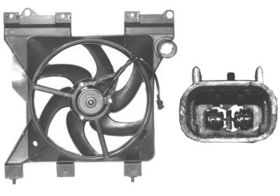 Cadre avec hélice et moteur ventilateur, modèle 1.4/1.6 sans climatisation