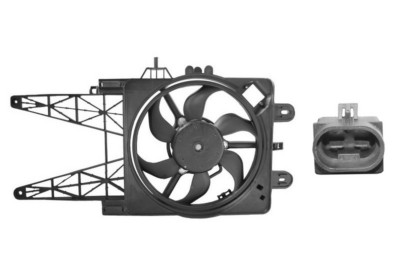Cadre avec hélice et moteur ventilateur, modèle 1.2 avec climatisation, type Valeo