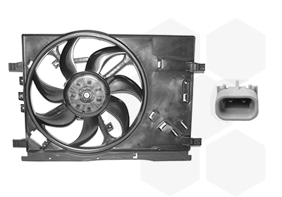 Cadre avec hélice et moteur ventilateur, modèle 1.2 avec climatisation