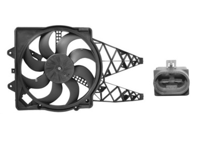 Cadre avec hélice et moteur ventilateur, modèle 1.3 16V sans climatisation (fiche ovale)