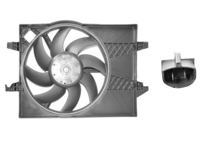 Cadre avec hélice et moteur ventilateur, modèle 1.25/1.4/ 1.4Tdci avec climatisation