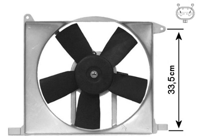 Cadre avec hélice et moteur ventilateur, modèle avec climatisation