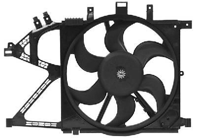 Cadre avec hélice et moteur ventilateur, derrière radiateur, modèle 1.4/1.8