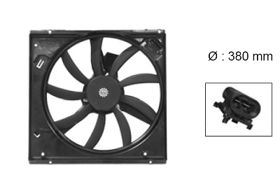 Cadre avec hélice et moteur ventilateur, modèle avec climatisation